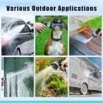 AUTOMAN 50ft Curly Garden Hose with Sprayer