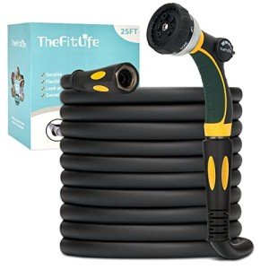 TheFitLife 25ft Heavy Duty Flexible Garden Hose