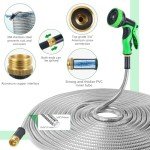 DEDUR Flexible 100 Ft Garden Hose with Nozzles