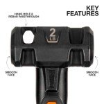 Klein Tools 2-Pound Smooth Face Sledgehammer