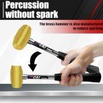16oz Non-Sparking Brass Hammer with PVC Handle