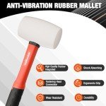 16oz Rubber Mallet with Fiberglass Handle