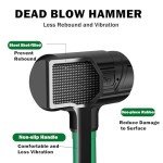 BUSKPOK 3LB Dead Blow Hammer with Steel Shot