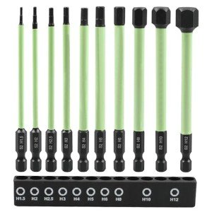 Magnetic Hex Screwdriver Bit Set - 10 Pieces