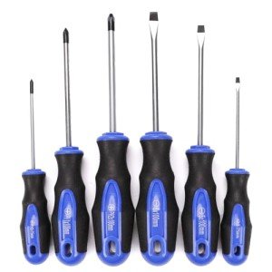 6-Piece Magnetic Screwdriver Set with Non-Slip Handles