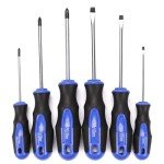 6-Piece Magnetic Screwdriver Set with Non-Slip Handles