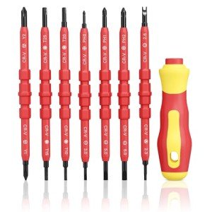 Insulated Electrician Screwdriver Set with 14 Tips