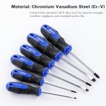 6-Piece Magnetic Screwdriver Set with Non-Slip Handles