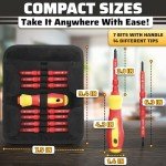 Insulated Electrician Screwdriver Set with 14 Tips