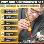 Insulated Electrician Screwdriver Set with 14 Tips