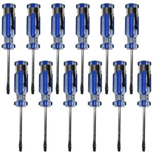 12 Mini Pocket-Clip Phillips Screwdrivers, Magnetized Tip