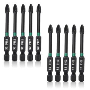 10-Piece Magnetic Screwdriver Bit Set for Impact Wrenches