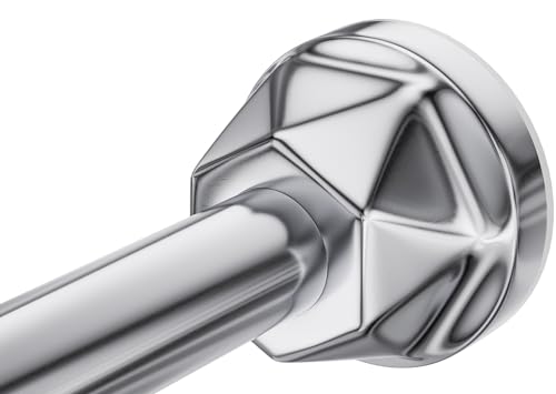 TITGIPE Shower Curtain Rod 27-80 Inches, No Drill Shower Rod Tension, Never Rust Anti-Slip Shower Curtain Rod for Bathroom Window, Adjustable Tension Shower Curtain Rod Silver