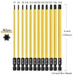 Saipor 12-Piece Long Torx Screwdriver Bit Set