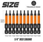 13-Piece Magnetic Triangle Screwdriver Bit Set
