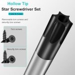 6-Piece Magnetic Torx Screwdriver Set with Grip
