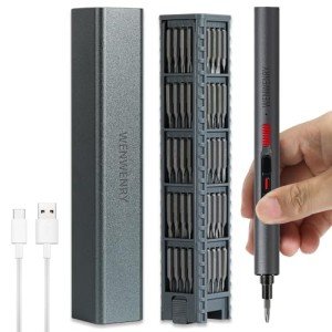 Mini Electric Screwdriver Set with 72 Magnetic Bits