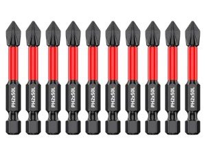 Saipor 10-Piece 50mm PH2 Magnetic Screwdriver Bit Set
