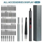 Mini Electric Screwdriver Set with 72 Magnetic Bits