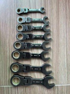 Flex-Head Ratcheting Combination Wrench Set, 8 PCS