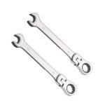 Leliafleury 2pc 12mm Flex-Head Ratchet Wrench Set