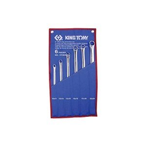 KING TONY Offset Ring Wrench Set, 6 Pieces