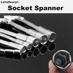 Leliafleury 2Pcs 10mm L-Shaped Socket Wrench Set