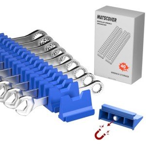 40PCS Magnetic Wrench Organizer for Easy Storage