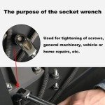 Leliafleury 2Pcs 10mm L-Shaped Socket Wrench Set