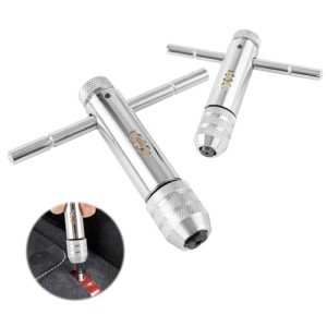 Adjustable Tap Wrench Set with Reversible T-Handle