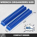 40PCS Magnetic Wrench Organizer for Easy Storage