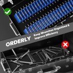 40PCS Magnetic Wrench Organizer for Easy Storage