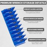 40PCS Magnetic Wrench Organizer for Easy Storage