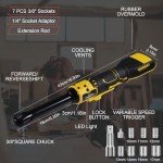 Cordless 3/8" Ratchet Wrench for Dewalt 20V
