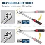 VANPO 1/2 Inch Torque Wrench Kit with Extensions