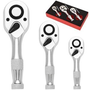 DSBYKJ Mini 3-Piece Ratchet Socket Wrench Set