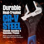 10" Adjustable Wrench with Cushion Grip and SAE Scale