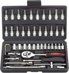 46-Piece Socket Wrench and Ratchet Tool Set