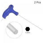 TOP-VIGOR 2Pcs 1.5mm T-Handle Hex Keys