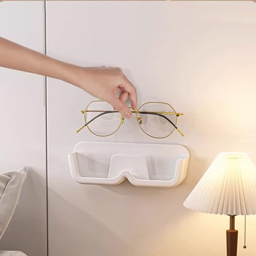 LCHJDJX 3pcs Sunglasses Holder Wall Mounted, Sunglasses Organizer Wall, Eyeglasses Glasses Display Stand for Wall，Drill-free Glasses Display Stand, Glasses Holder for Bathroom/Bedroom/Office/Door