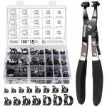 100Pcs Spring Hose Clamps & Pliers Set