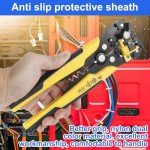 Adjustable Wire Stripper and Cutter Tool, Yellow