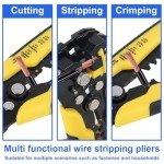 Adjustable Wire Stripper and Cutter Tool, Yellow