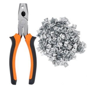 Wire Cage Buckle Clips and Pliers Set - 300 Pcs