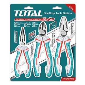 TOTAL 3-Piece Reinforced Pliers Set