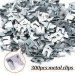 Wire Cage Buckle Clips and Pliers Set - 300 Pcs