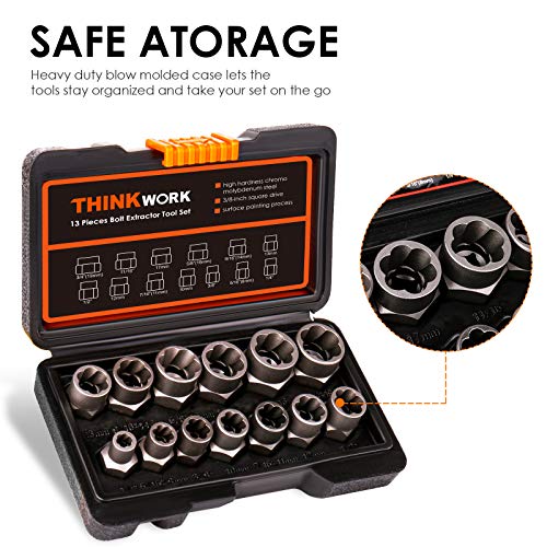 THINKWORK Bolt Extractor Set - 13+1 Pieces