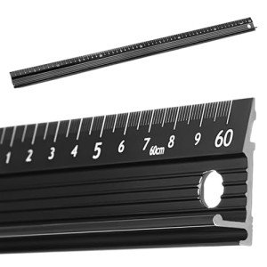 Aluminum L-Type Safety Ruler with Finger Guard