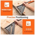 Preciva 12" Foldable Carpenter Square Ruler Tool