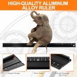 Aluminum L-Type Safety Ruler with Finger Guard